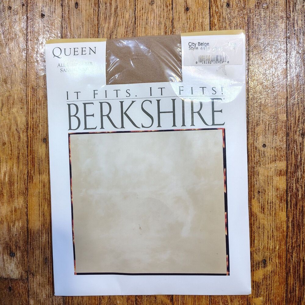 VTG 1990s Berkshire It Fits It Fits Queen 7x City Beige Sheer Sandalfoot...